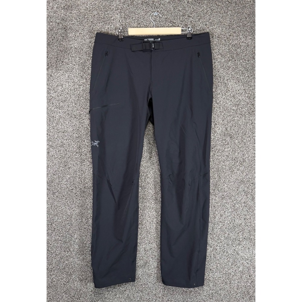 Arc'teryx Gamma Pants Mens 38/34 Black Belted Performance Stretch Hiking Outdoor